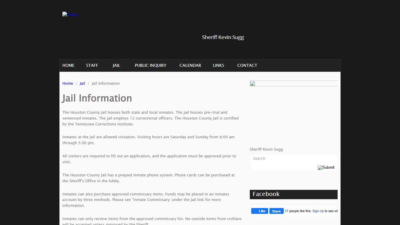 Jail Information | Houston County Sheriff's Office