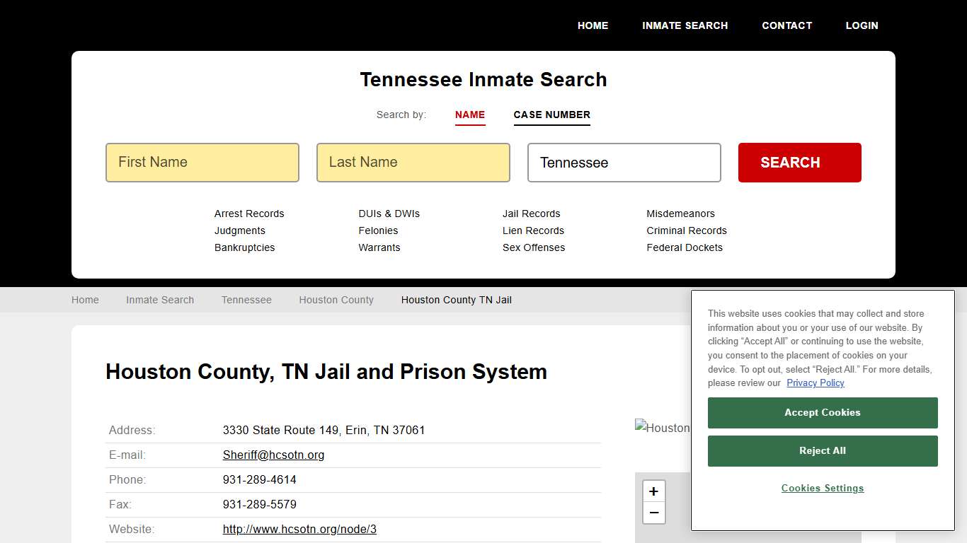 Houston County TN Jail Inmate Records Search, Tennessee - StateCourts